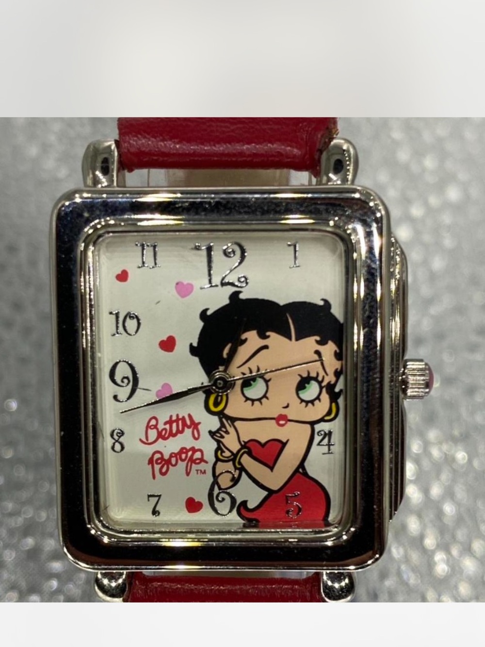*** Betty Boop ^^^ Ruby Red /  Black Square Dial Watch *** Collectors ^^^